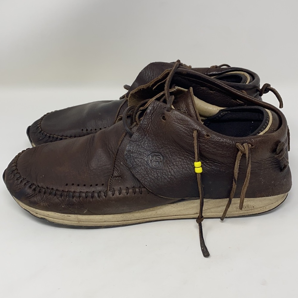 Visvim FBT Brown Elk Leather Men's Size 10 Distressed - Picture 5 of 13